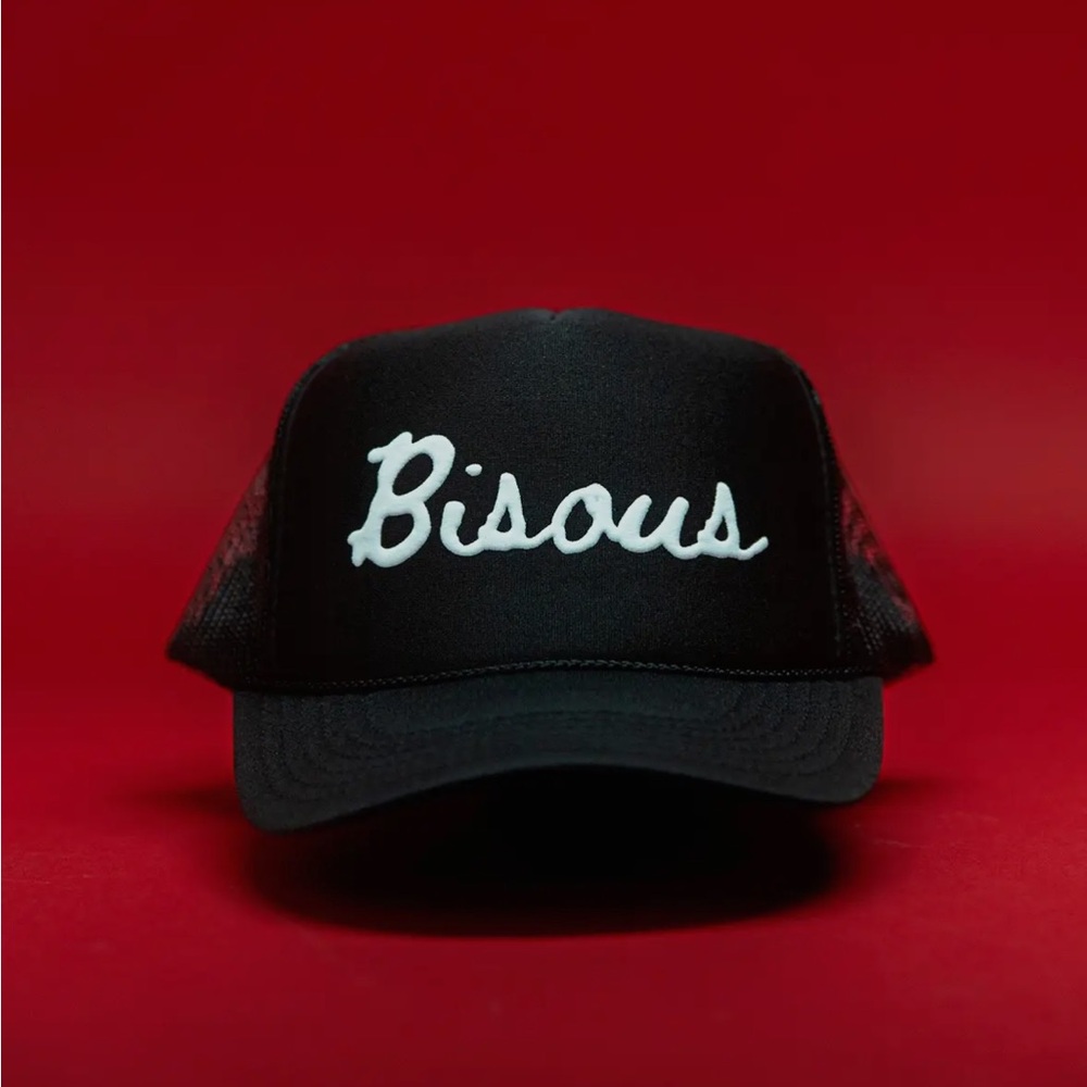 Black and White Snapback Hat with Embroidered Text
